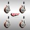 Service Caster 5 Inch 316SS Maroon Poly Swivel 1-1/4 Inch Expanding Stem Caster Set Brake SCC SCC-SS316EX20S514-PPUB-MRN-TLB-114-4 - alternate 2